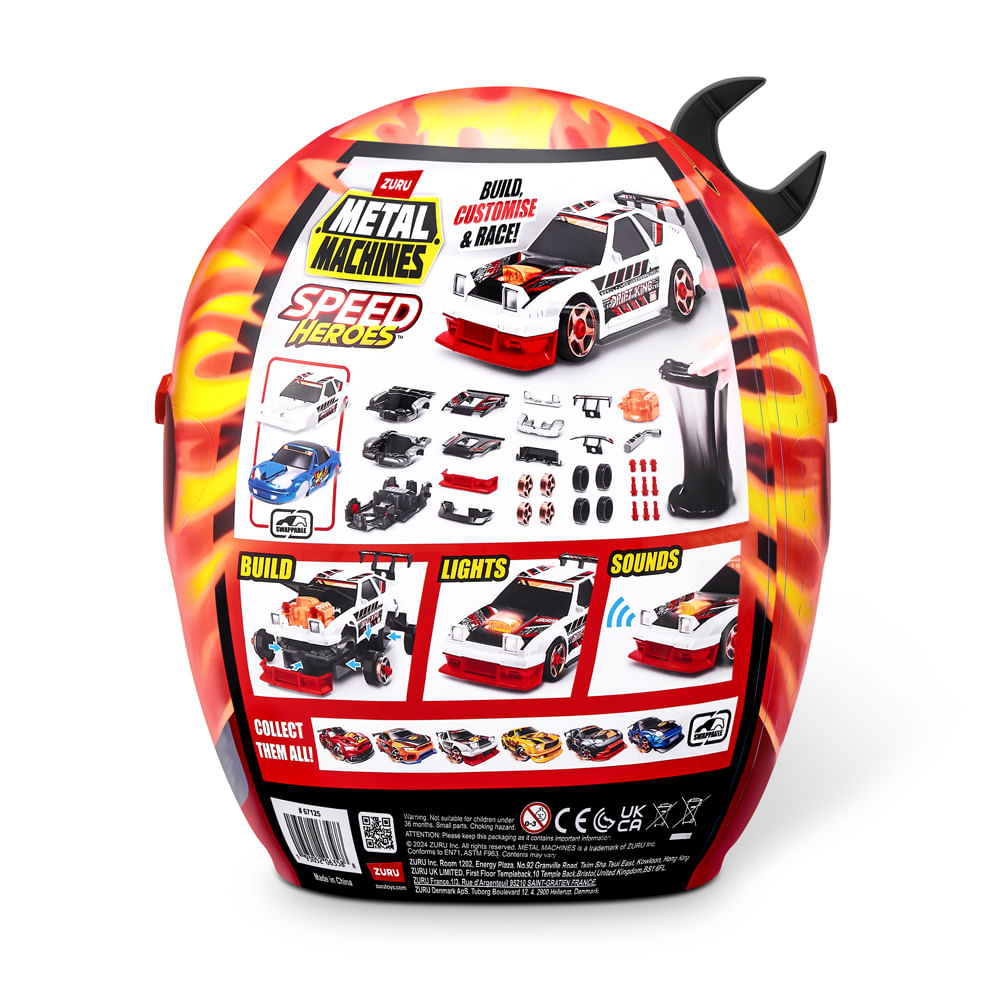 Capacete Surpresa Metal Machiness Speed Hero 20 Peças Preto - Imagem 8