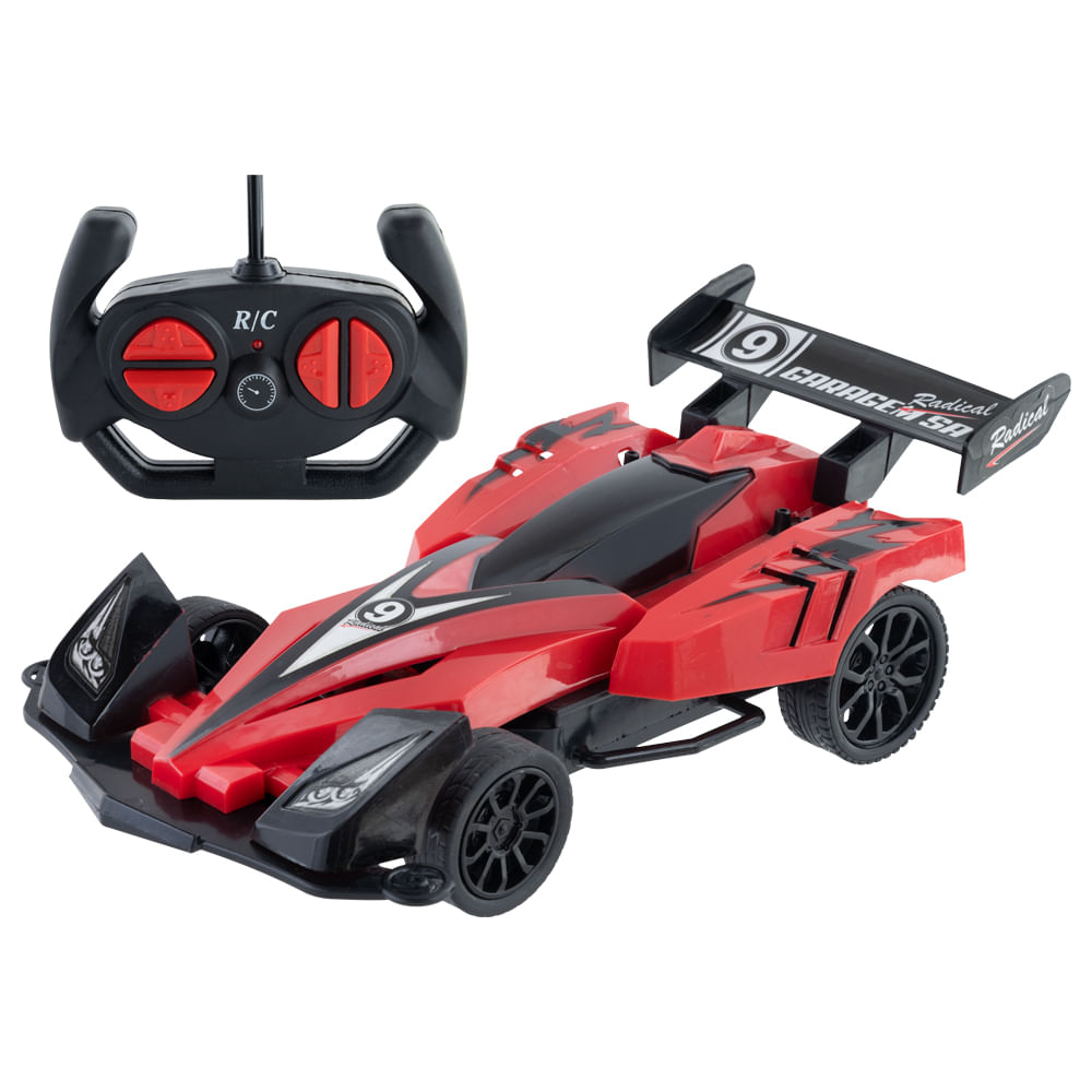 Carrinho de Controle Remoto 7 Funções Garagem S.A. Radical - Vermelho