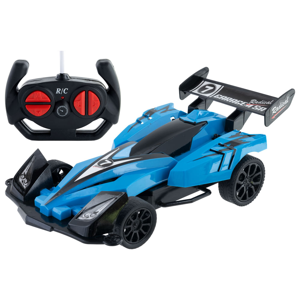 Carrinho de Controle Remoto 7 Funções Garagem S.A. Radical - Azul