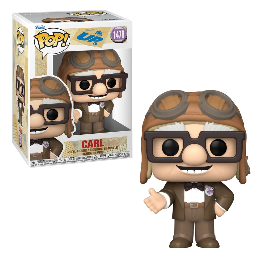Boneco Funko Pop! Disney - UP! - Carl com Chapéu de Aviador