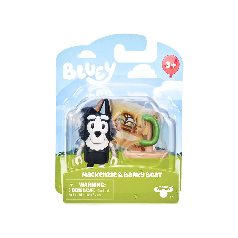 Boneco Colecionável 6cm Bluey - Mackenzie E Barquinho