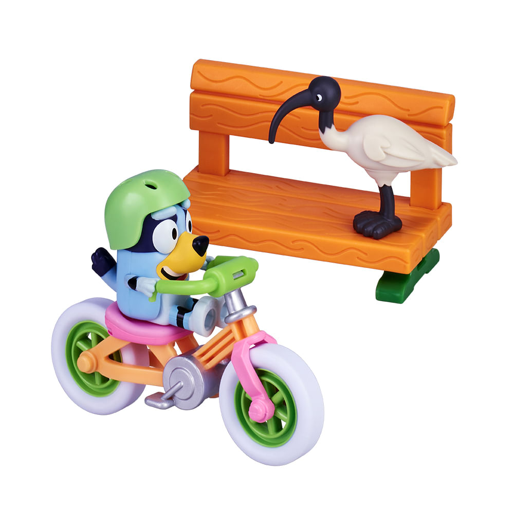 Playset Carrinho e Boneco Bluey - Bicicleta