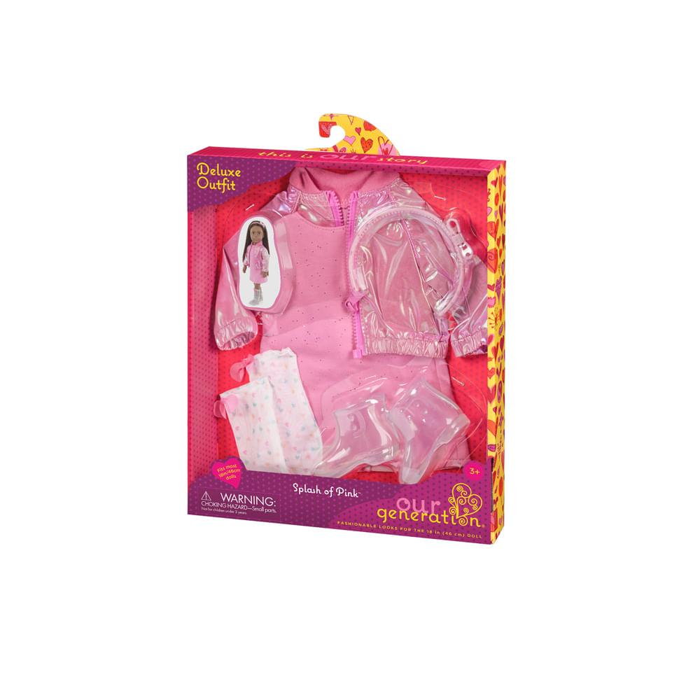 Conjunto De Roupa Our Generation Vestido Splash Of Pink - Imagem 5