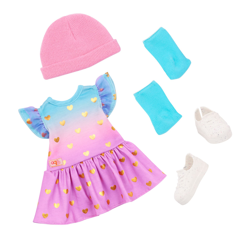 Conjunto De Roupa Our Generation Vestido Lovely Hearts
