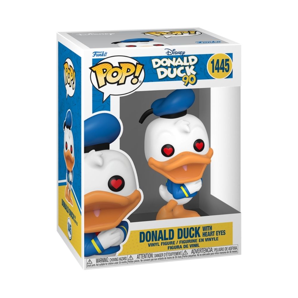 Boneco Funko Pop! Disney Pato Donald 90 Anos - Pato Donald Apaixonado - Imagem 3