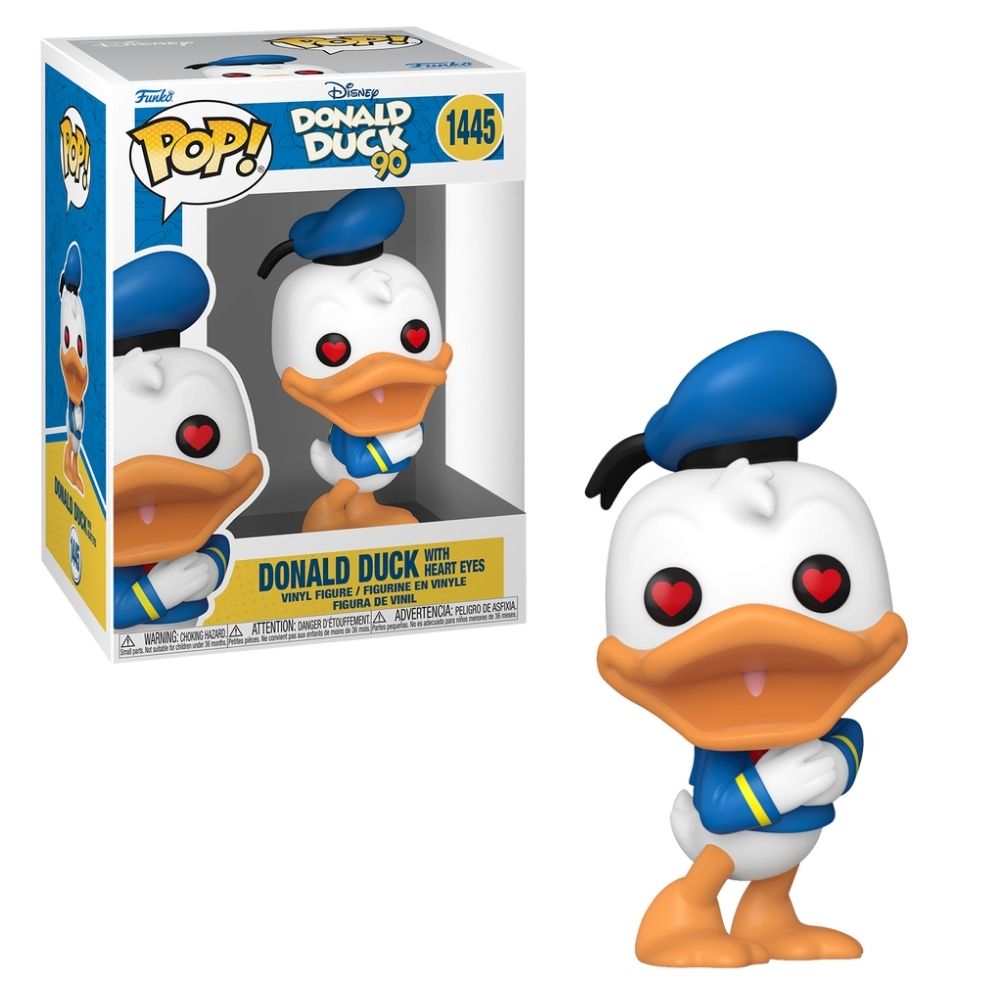 Boneco Funko Pop! Disney Pato Donald 90 Anos - Pato Donald Apaixonado