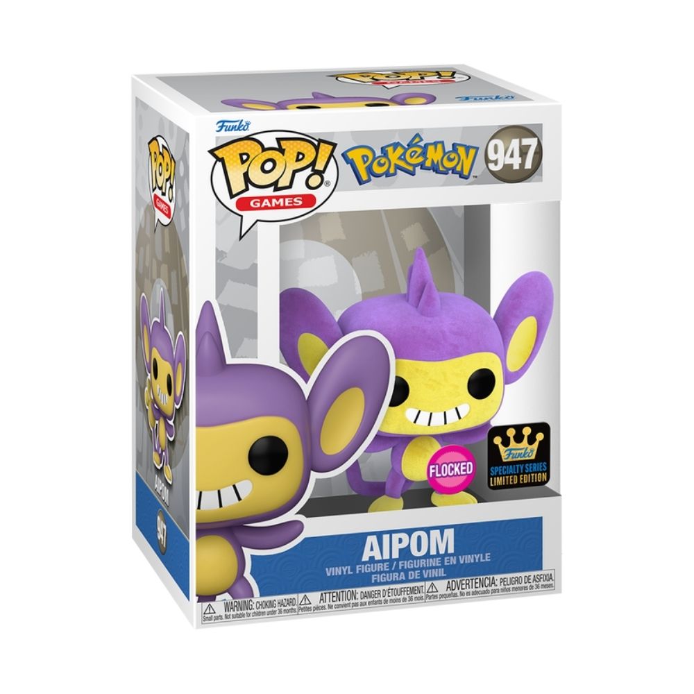 Boneco Funko Pop! Pokémon - Aipom (Flocked) - Imagem 3