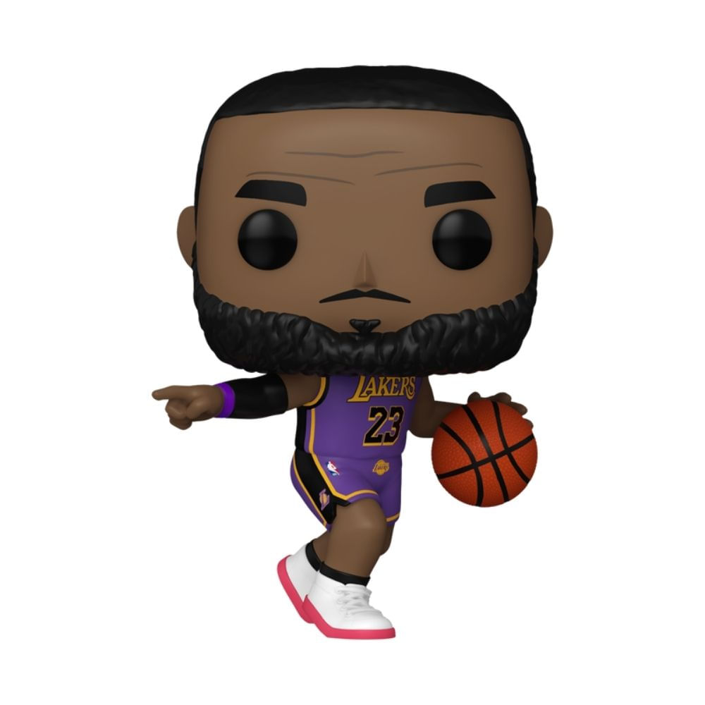 Boneco Funko Pop! NBA Lakers Uniforme Roxo - LeBron James - Imagem 2