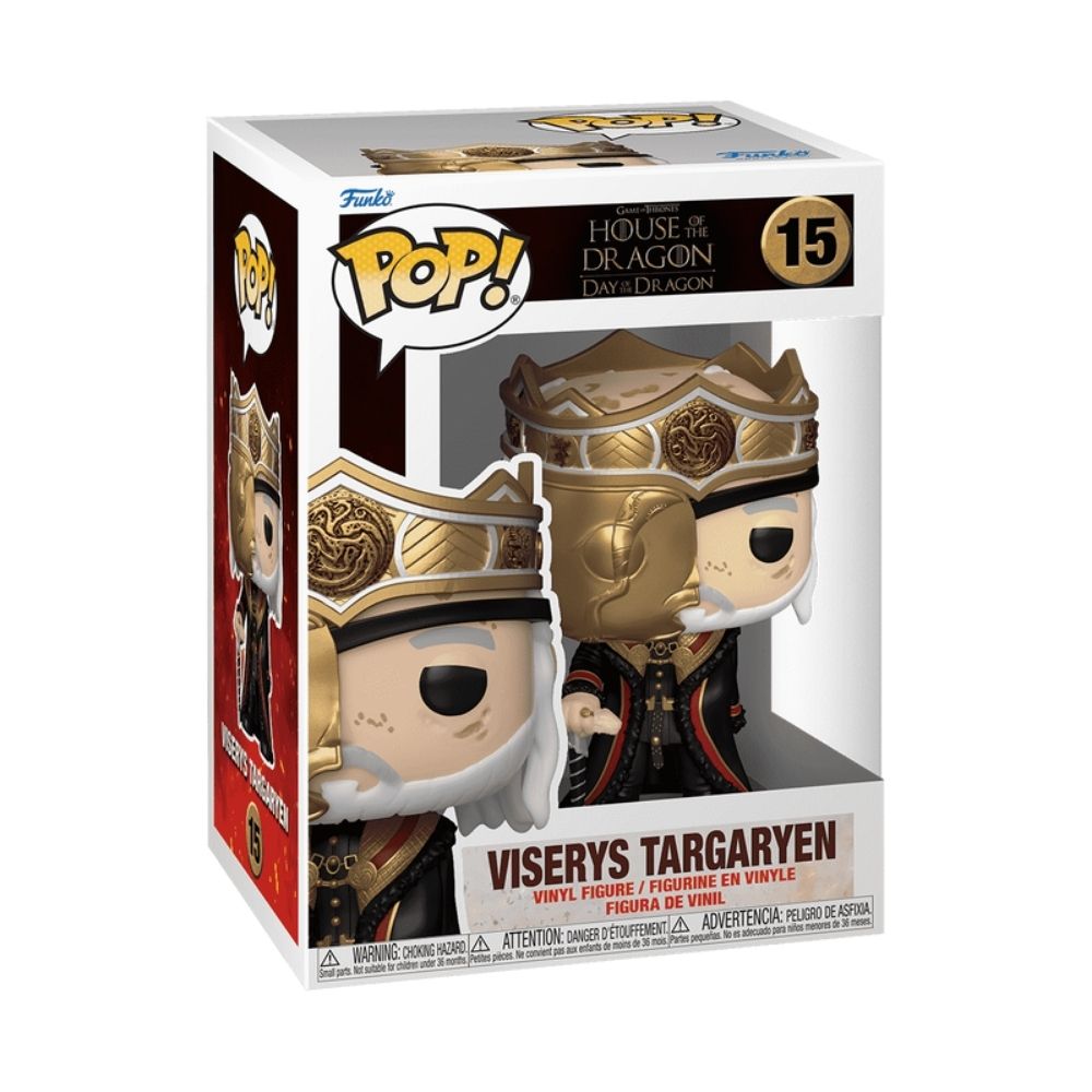 Boneco Funko Pop! A Casa do Dragão - Viserys com Máscara com Chase - Imagem 2
