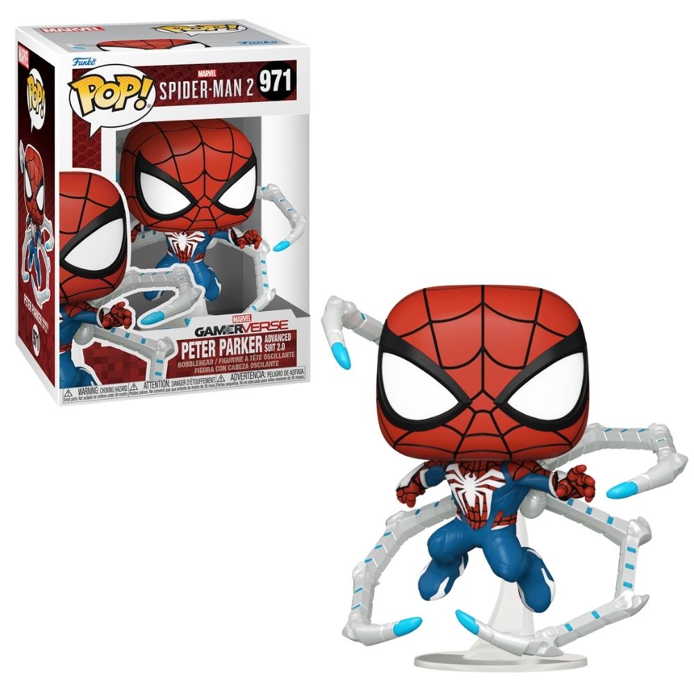 Boneco Funko Pop! Games - Homem-Aranha 2 - Peter Parker Traje Avançado 2.0