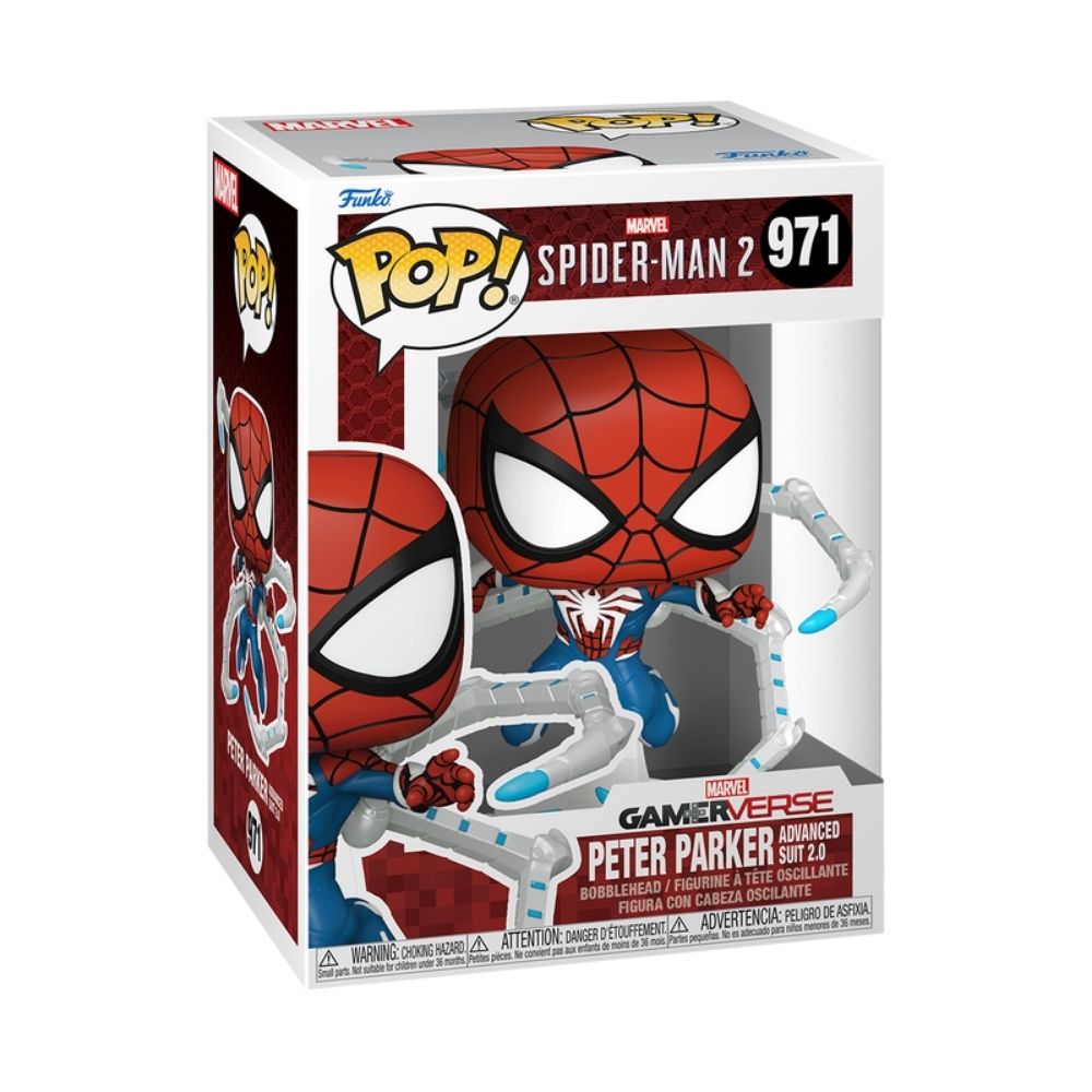 Boneco Funko Pop! Games - Homem-Aranha 2 - Peter Parker Traje Avançado 2.0 - Imagem 3