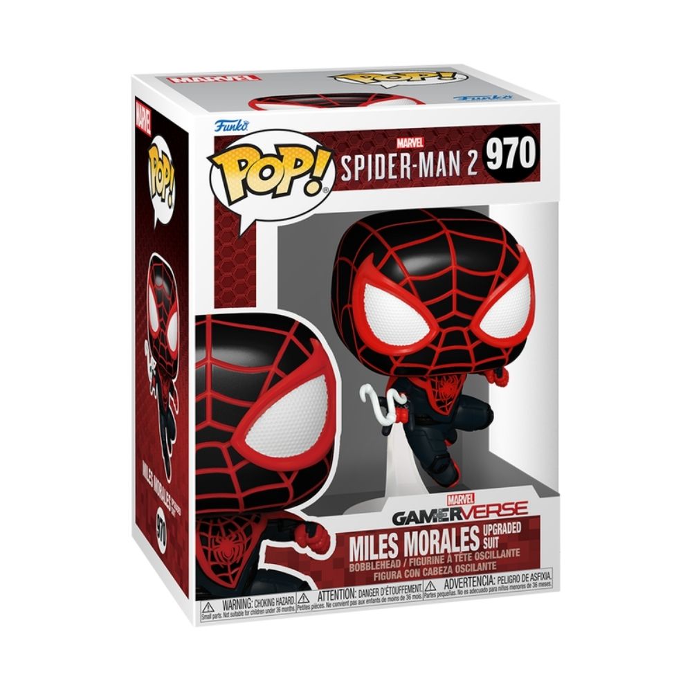 Boneco Funko Pop! Games - Homem-Aranha 2 - Miles Morales Traje Atualizado - Imagem 3