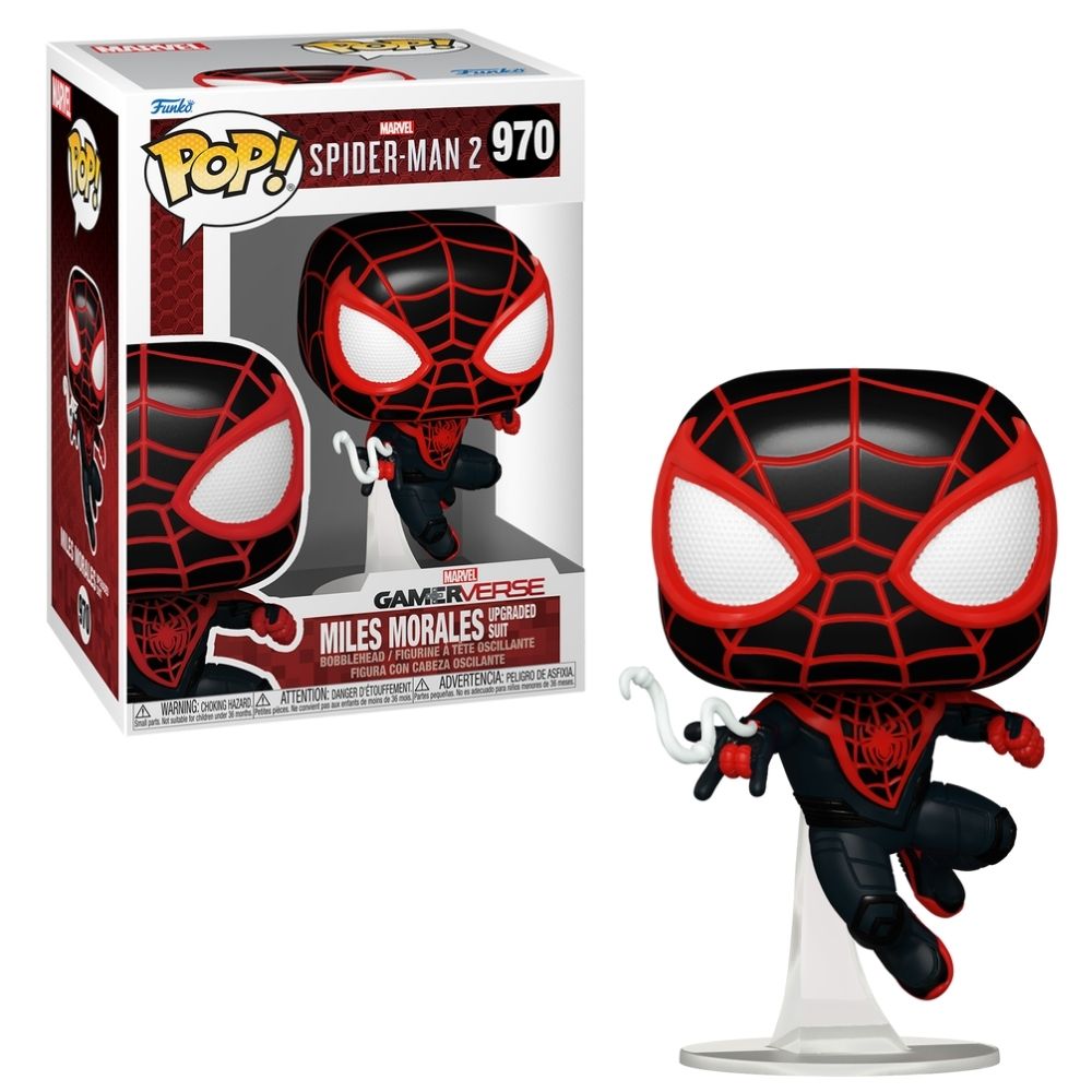 Boneco Funko Pop! Games - Homem-Aranha 2 - Miles Morales Traje Atualizado