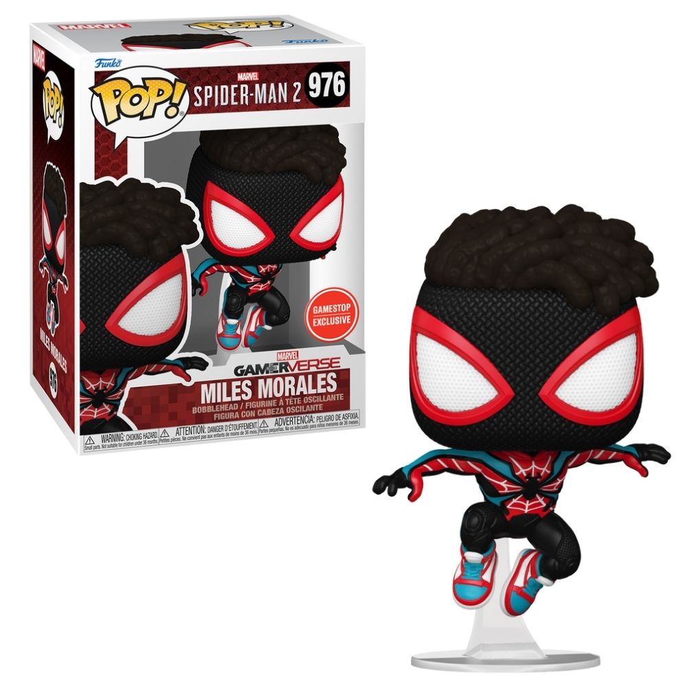 Boneco Funko Pop! Games - Homem-Aranha 2 - Miles Morales Traje Evoluído