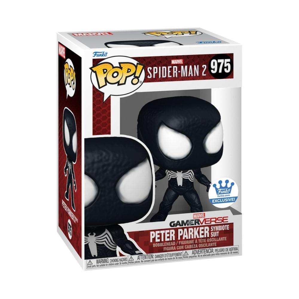 Boneco Funko Pop! Games - Homem-Aranha 2 - Peter Parker Traje Simbionte - Imagem 2