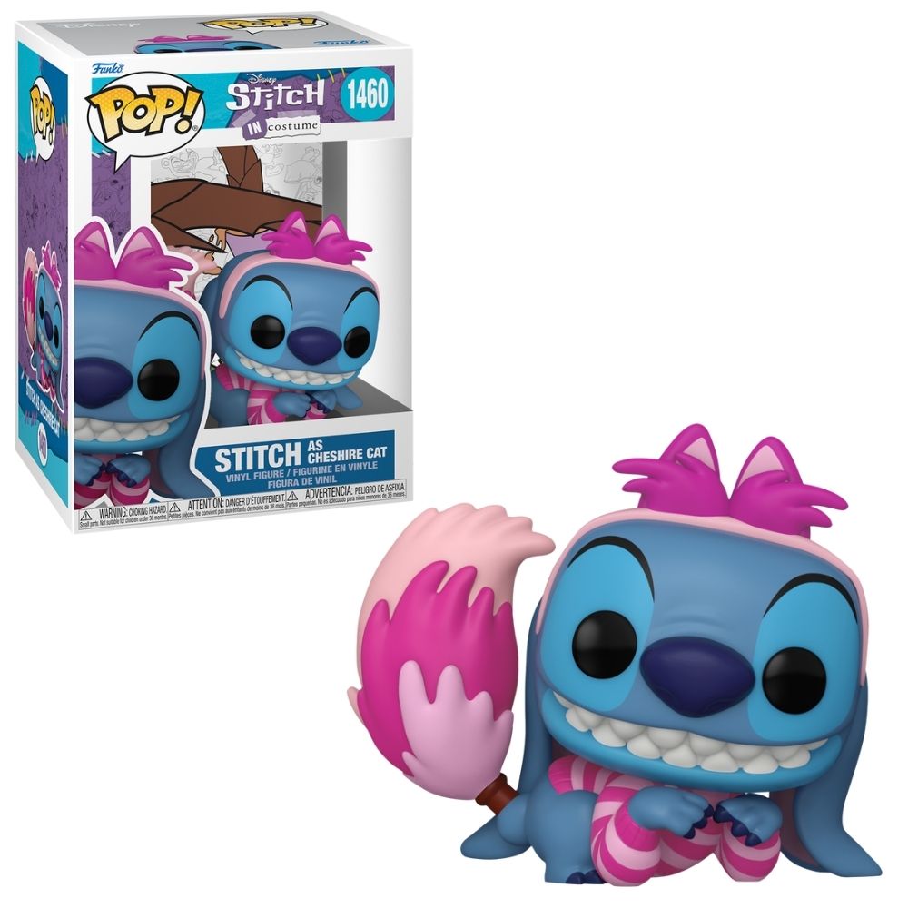 Boneco Funko Pop! Disney - Stitch com Fantasia - Gato de Cheshire