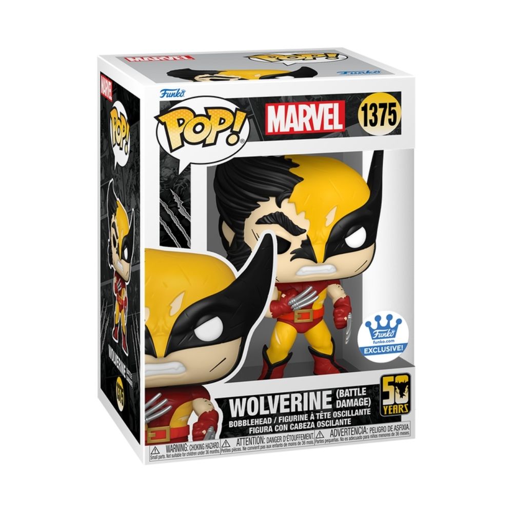 Boneco Funko Pop! Marvel Wolverine 50 Anos - Wolverine com Máscara Rasgada - Imagem 3