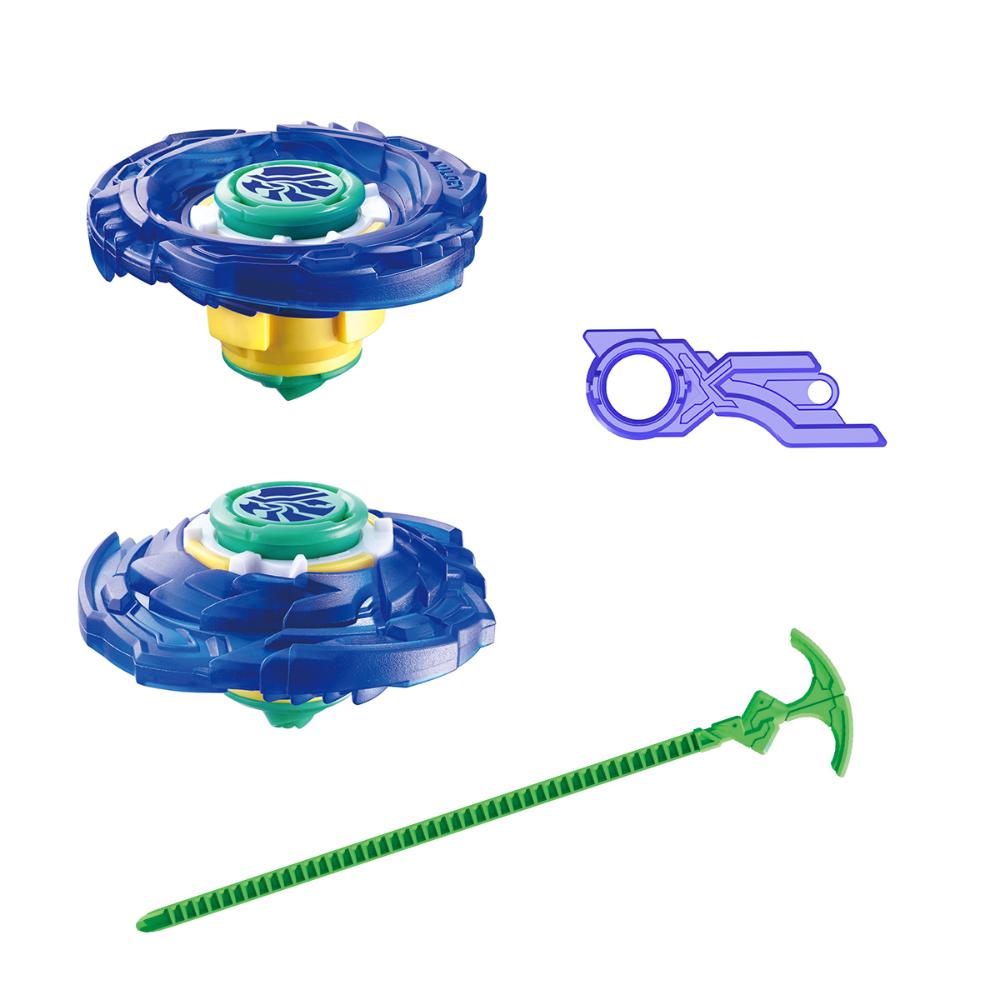 Kit 4 Piões de Batalha Infinity Nado Plastic Series - Azul + Vermelho - Imagem 2