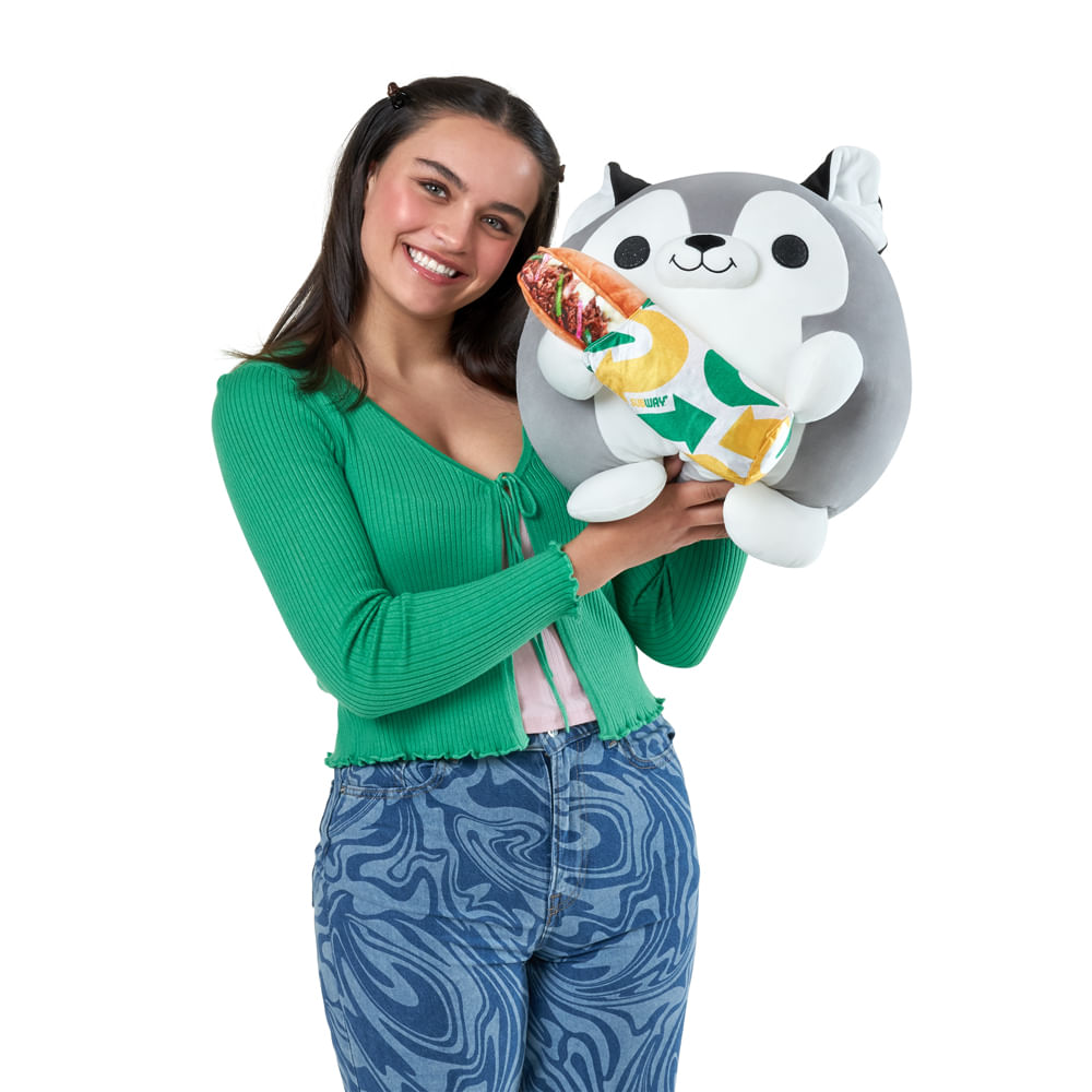 Pelúcia Snackles 35cm - Husky Nancy com Subway - Imagem 2