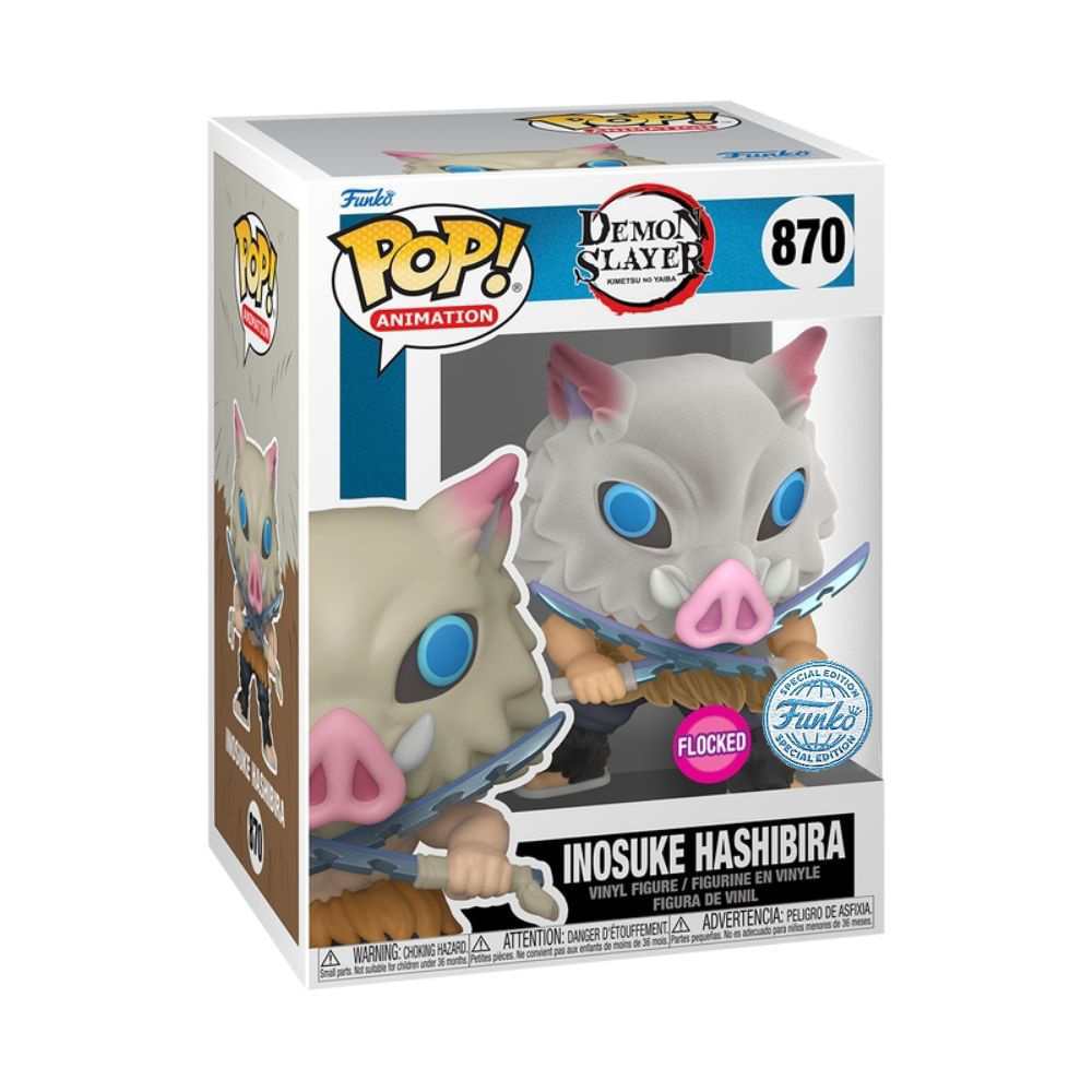 Boneco Funko Pop! Demon Slayer - Inosuke (Floked) - Imagem 2