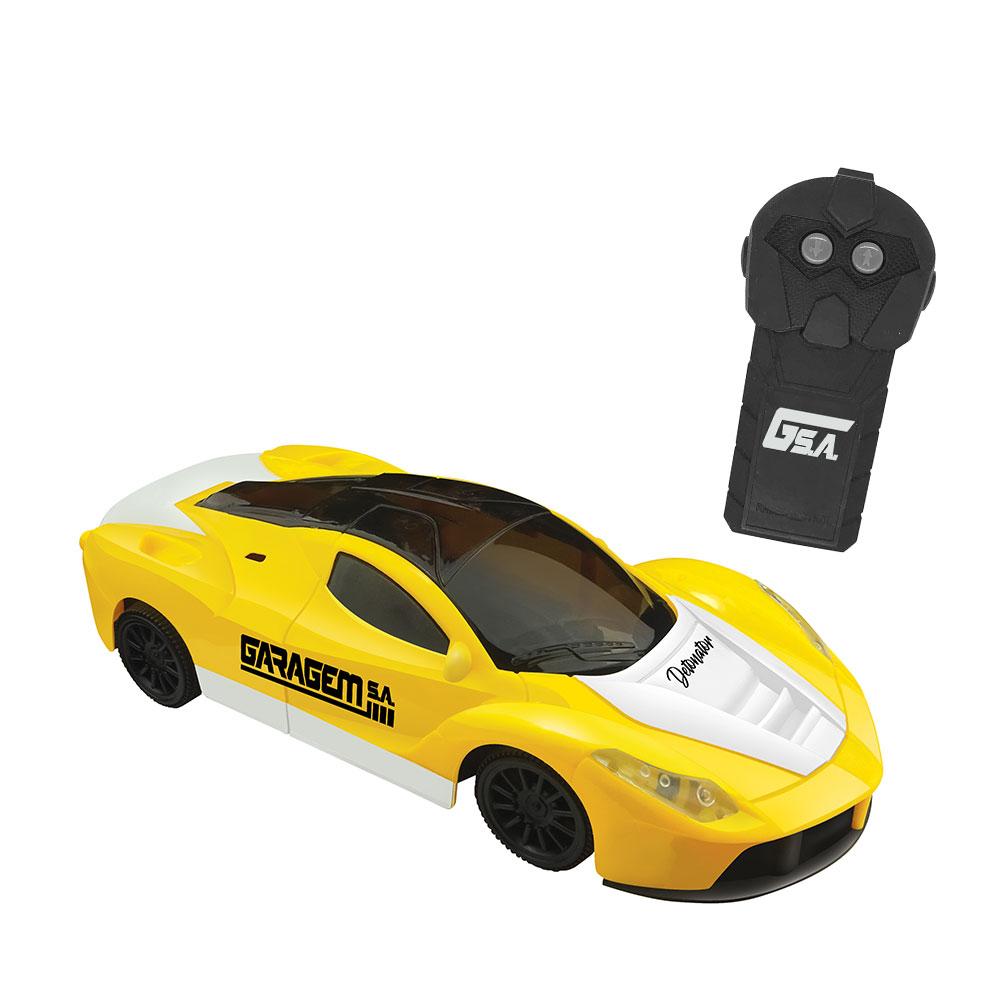 Carrinho de Controle Remoto Garagem S.A. Detonator - Amarelo
