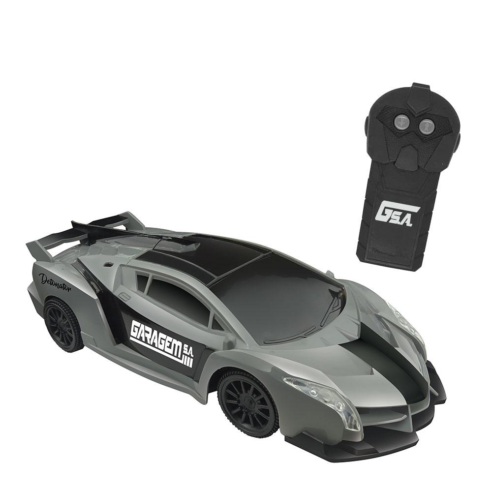 Carrinho de Controle Remoto Garagem S.A. Detonator - Cinza