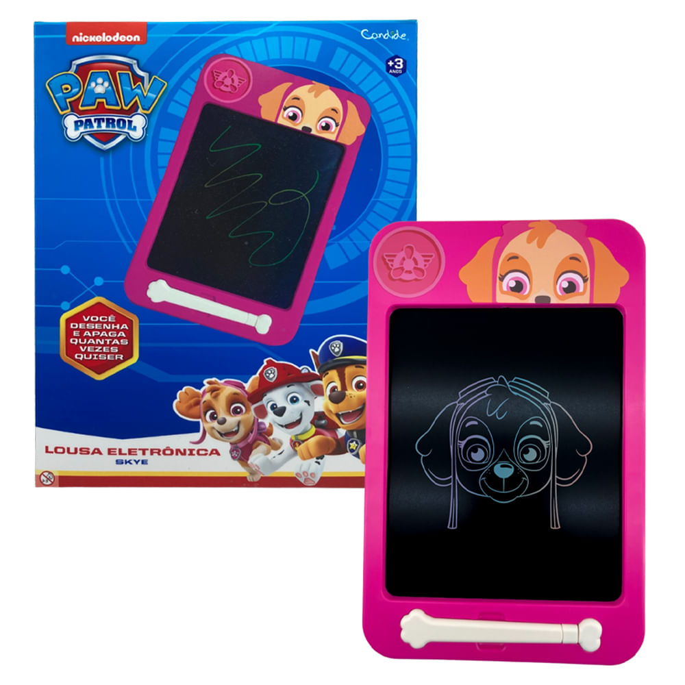 Lousa Mágica Infantil Eletrônica Patrulha Canina - Skye