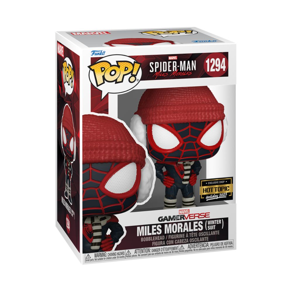 Boneco Funko Pop! Marvel Homem-Aranha - Miles Morales Traje de Inverno - Imagem 2