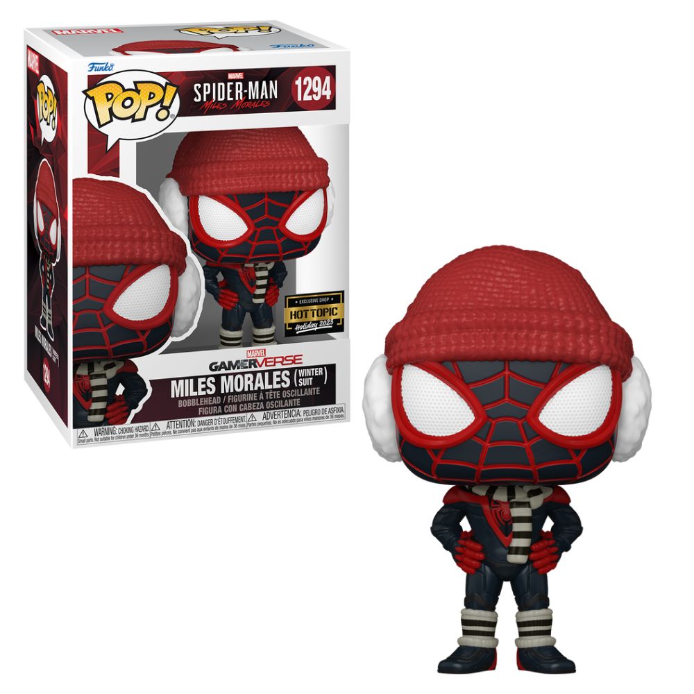 Boneco Funko Pop! Marvel Homem-Aranha - Miles Morales Traje de Inverno