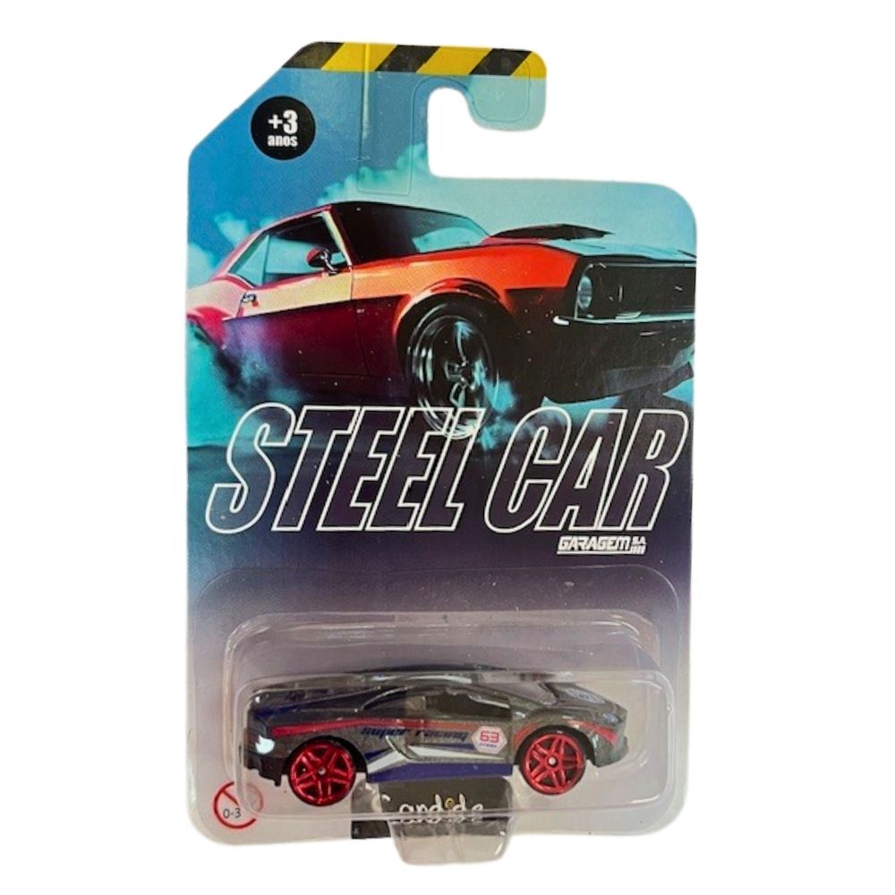 Mini Carrinho Die Cast Garagem S.A. - Corrida Cinza - Imagem 4