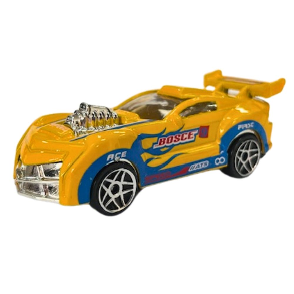 Mini Carrinho Die Cast Garagem S.A. - Corrida Amarelo - Imagem 4