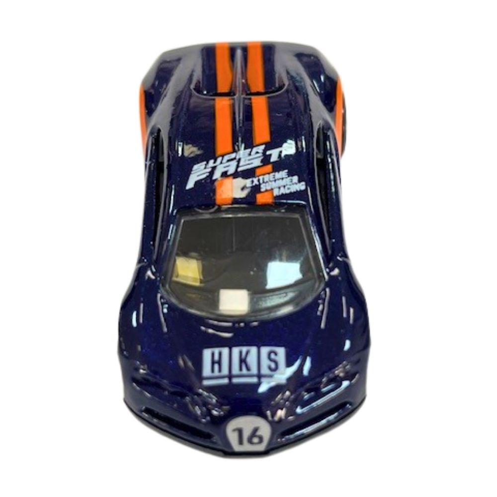 Mini Carrinho Die Cast Garagem S.A. - Esportivo Azul e Laranja - Imagem 3