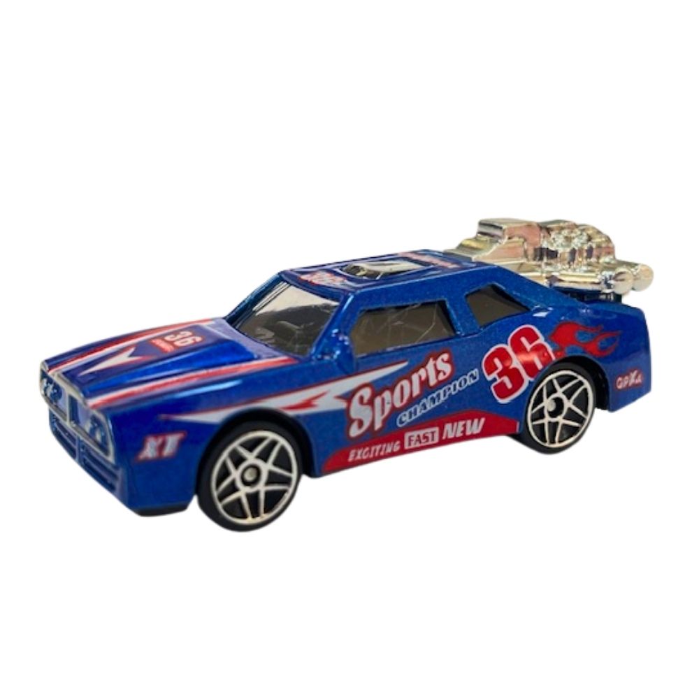 Mini Carrinho Die Cast Garagem S.A. - Corrida Azul - Imagem 2