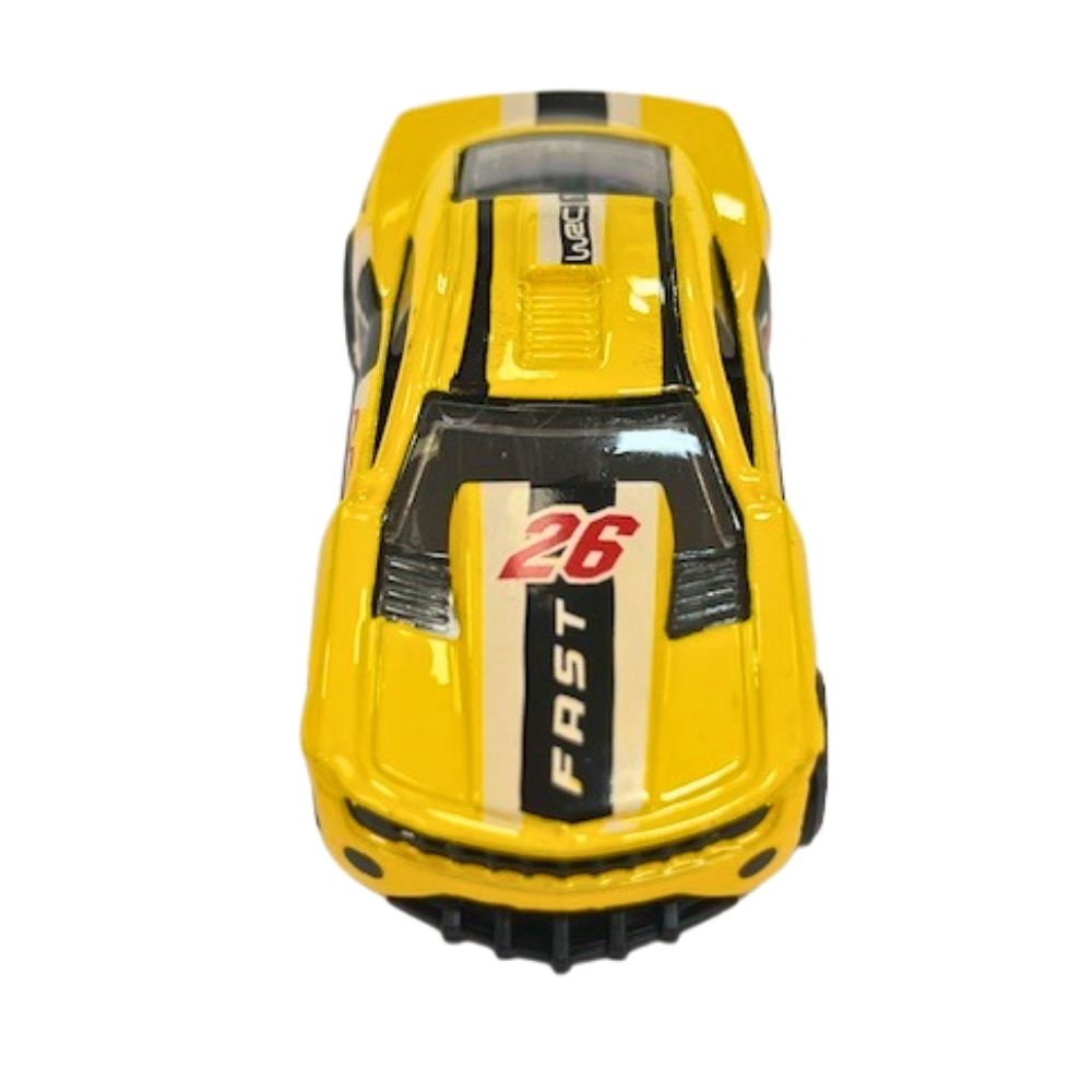 Mini Carrinho Die Cast Garagem S.A. - Corrida Amarelo - Imagem 3