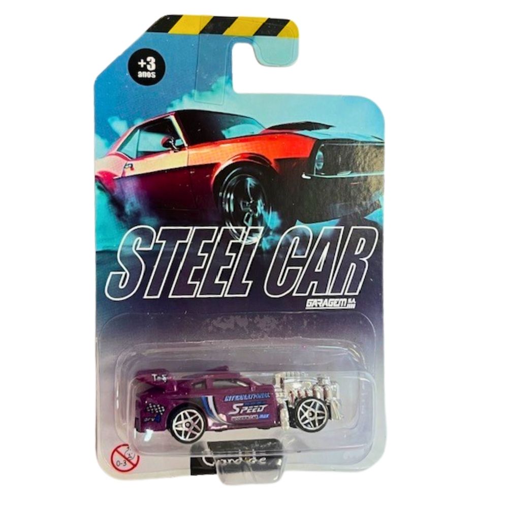 Mini Carrinho Die Cast Garagem S.A. - Dragster Roxo - Imagem 2