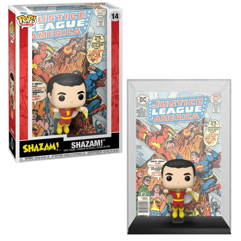 Boneco Funko Pop! Comc Cover - Liga da Justiça da América Shazam!