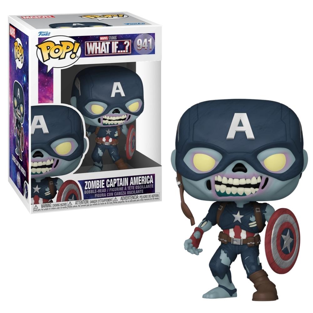 Boneco Funko Pop! Marvel What If…? - Capitão América Zumbi