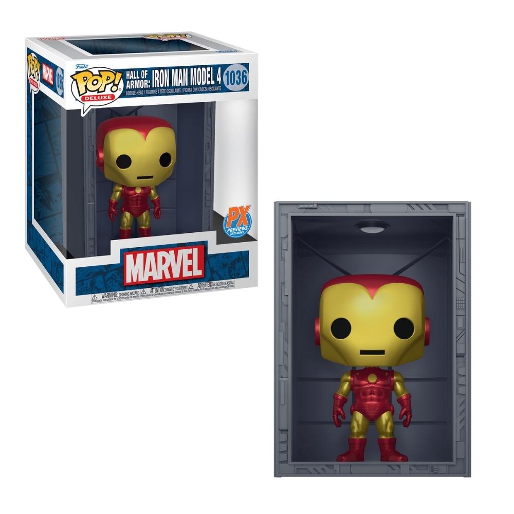 Boneco Funko Pop! Deluxe Marvel - Sala das Armaduras - Homem de Ferro Traje 4