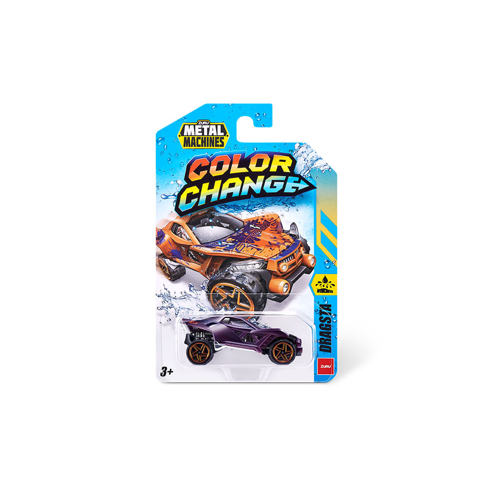 Mini Carrinho Die Cast Metal Machines Color Change 1:64 - Dragsta - Imagem 2
