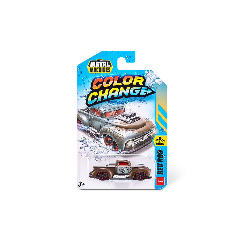 Mini Carrinho Die Cast Metal Machines Color Change 1:64 - Rev Rod - Imagem 2