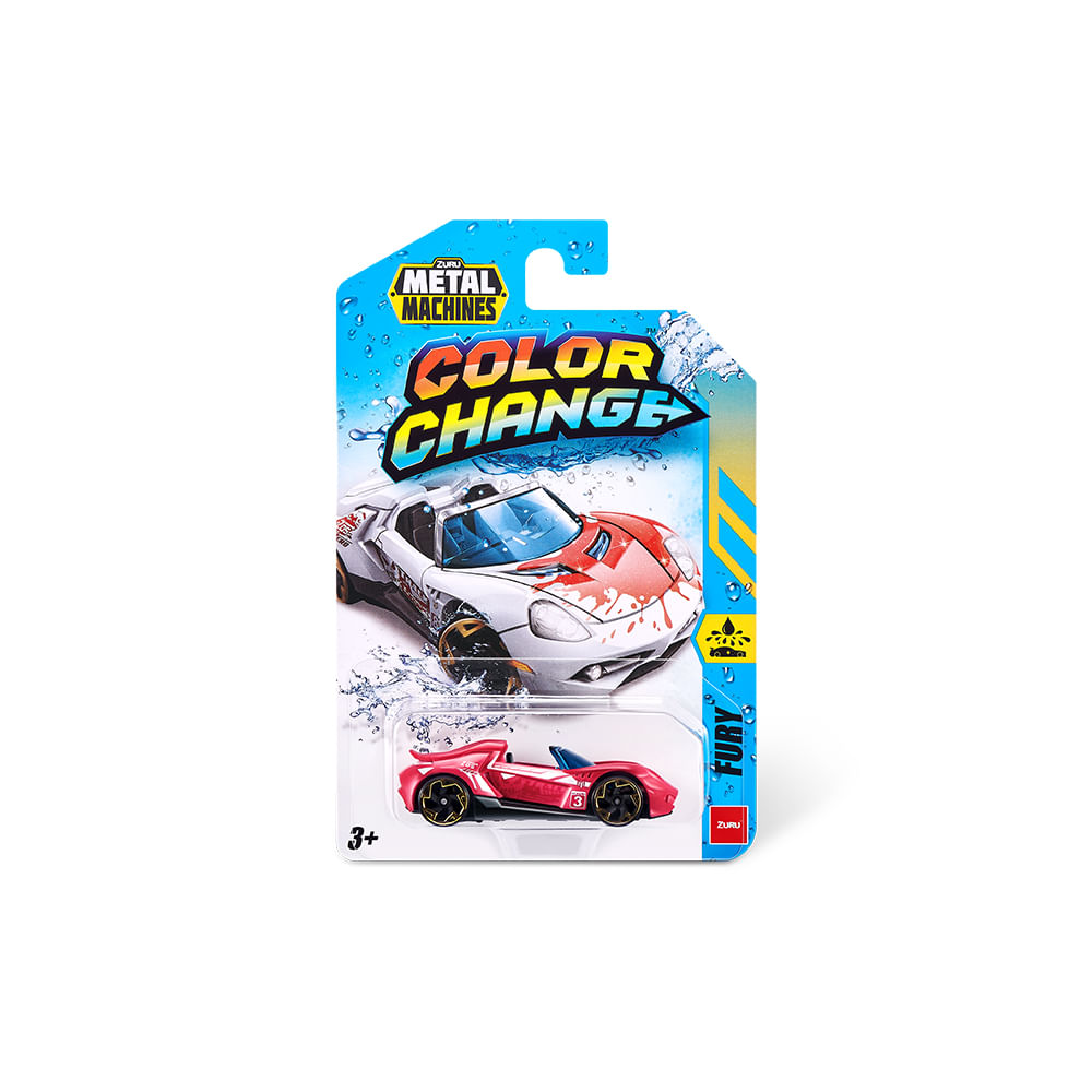 Mini Carrinho Die Cast Metal Machines Color Change 1:64 - Fury - Imagem 2