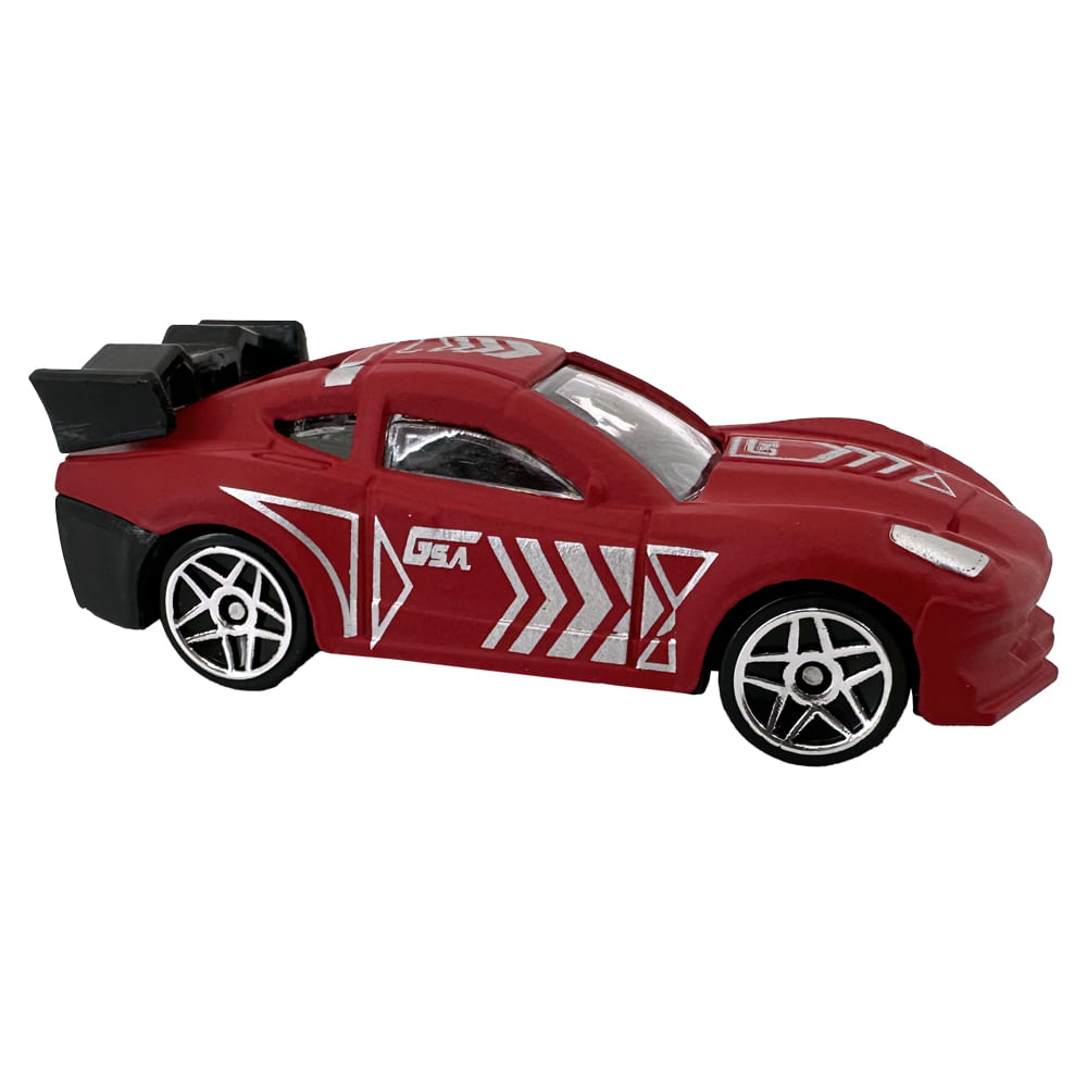 Mini Carrinho Die Cast Garagem S.A. - Esportivo Vermelho Fosco