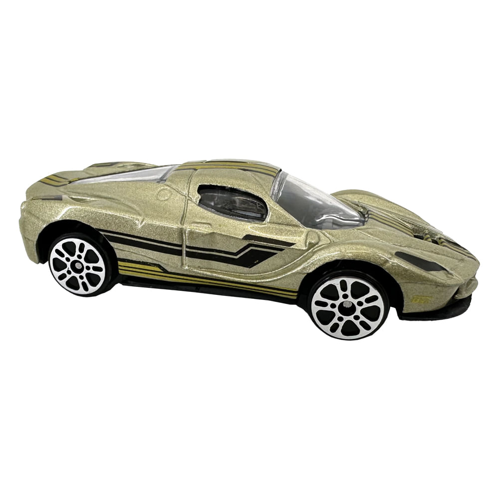 Mini Carrinho Die Cast Garagem S.A. - Prata E Dourado