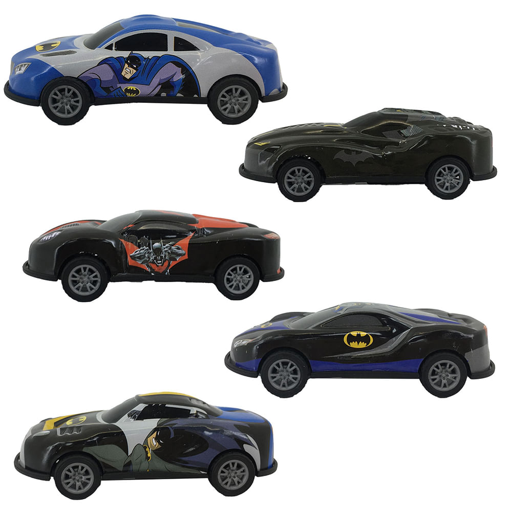 Kit com 5 Mini Carrinhos Pull Back Batman - Imagem 13