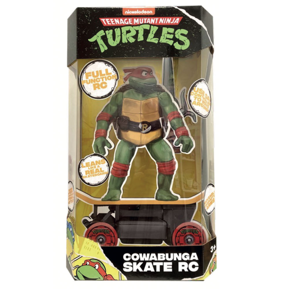 Skate de Controle Remoto 7 funções Tartarugas Ninja Cowabunga Raph - Imagem 4