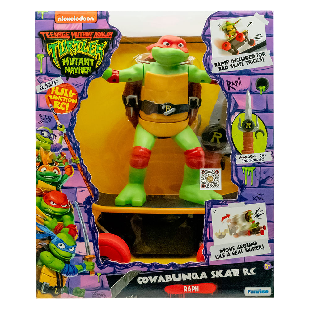 Skate de Controle Remoto 7 funções Tartarugas Ninja Cowabunga Raph - Imagem 11