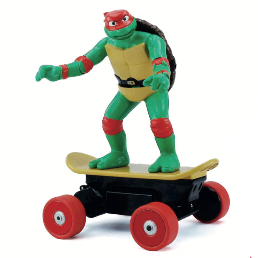 Skate de Controle Remoto 7 funções Tartarugas Ninja Cowabunga Raph