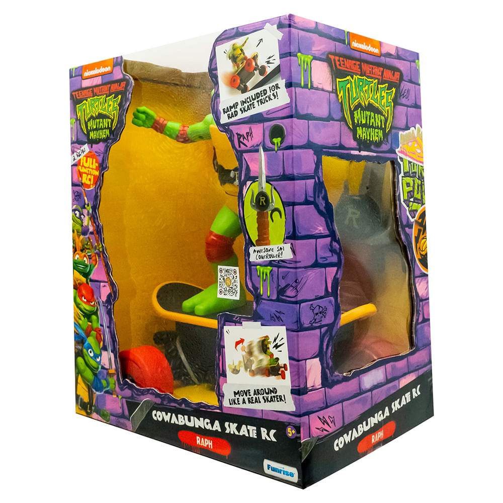 Skate de Controle Remoto 7 funções Tartarugas Ninja Cowabunga Raph - Imagem 15