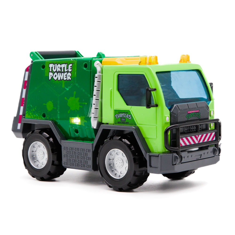 Caminhão de Lixo Roda Livre Tartarugas Ninja Thrash'n Battle Garbage Truck