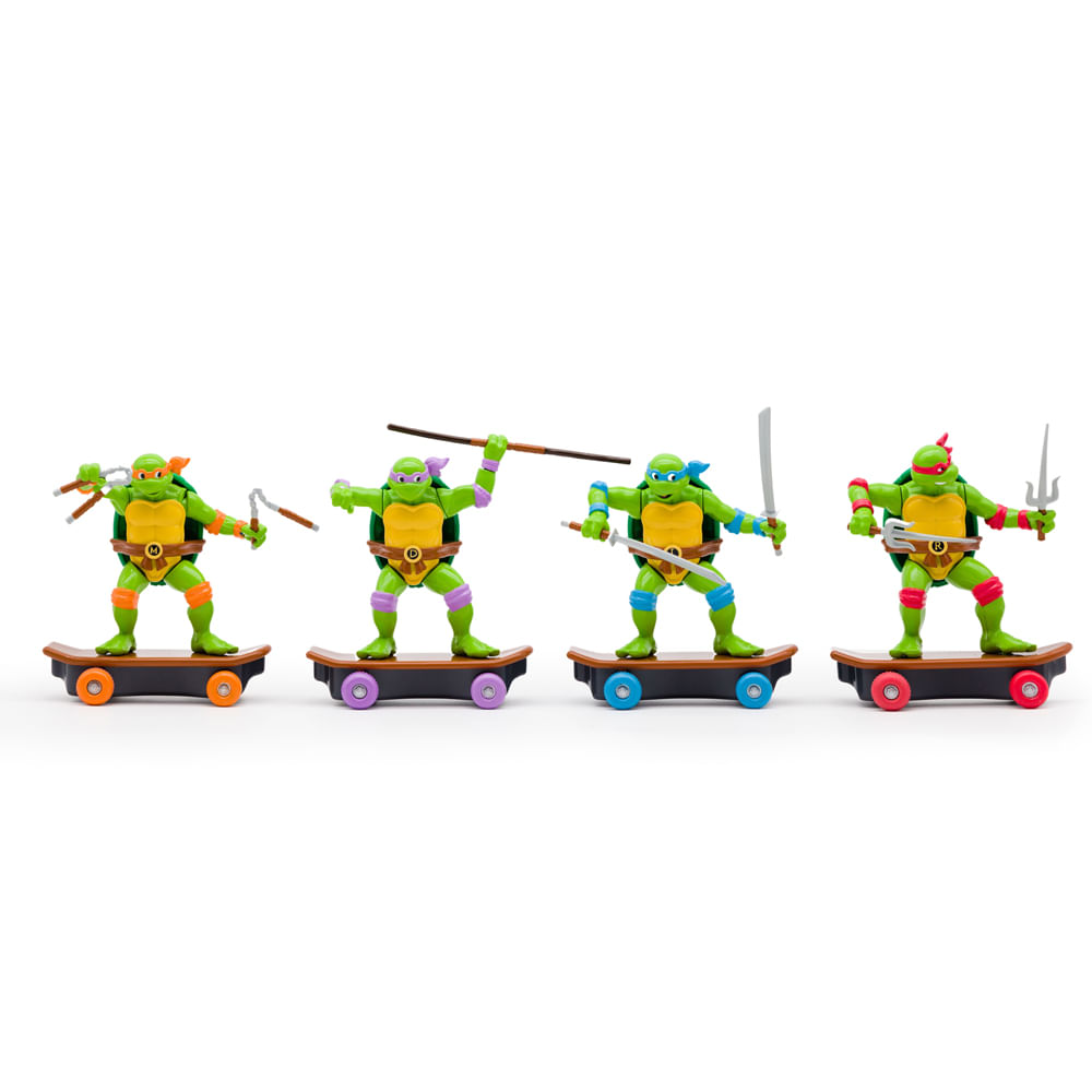 Skate Pull Back Tartarugas Ninja Sewer Shredders - Raphael - Imagem 2